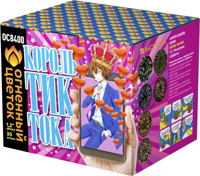 Король Тик-Тока Батарея салютов купить в Ельне | elnya.salutsklad.ru